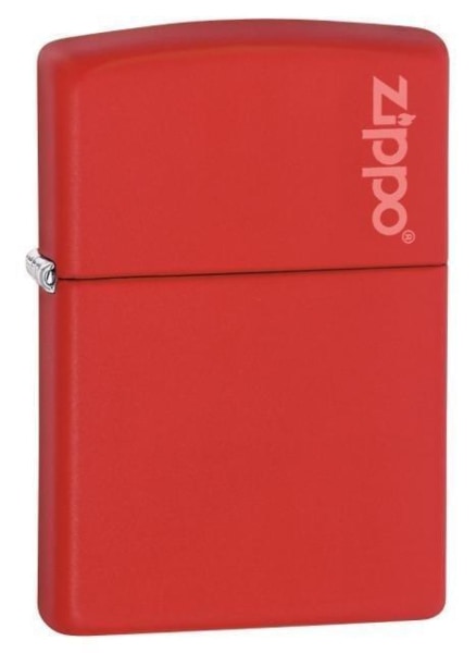 Zippo Lighter - Red Matte with Zippo Logo - Lighter USA