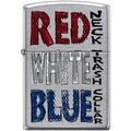 Zippo Lighter - Red Neck - White Trash Street Chrome - Lighter USA