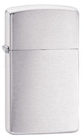 Zippo Lighter - Slim Brushed Chrome - Lighter USA