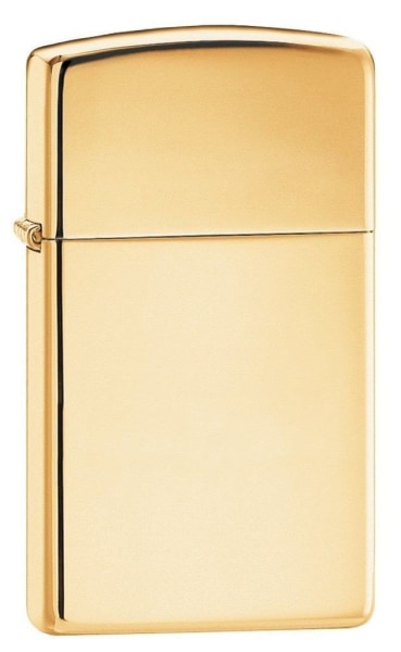 Zippo Lighter - Slim High Polish Brass - Lighter USA