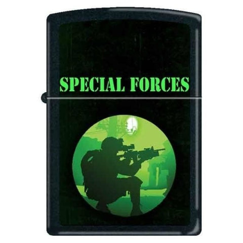 Zippo Lighter - Special Forces Black Matte - Lighter USA