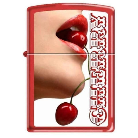 Zippo Lighter - Talented Cherry Girl Red Matte - Lighter USA