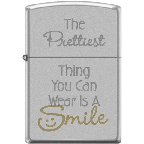 Zippo Lighter - The Prettiest Thing You Can Wear Satin Chrome - Lighter USA