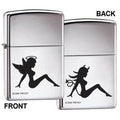 Zippo Lighter - Trucker Angel Devil High Polish Chrome - Lighter USA