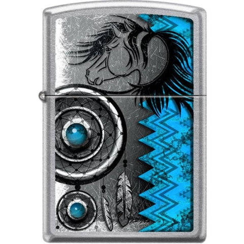 Zippo Lighter - Dream Catching Horse Street Chrome - Lighter USA