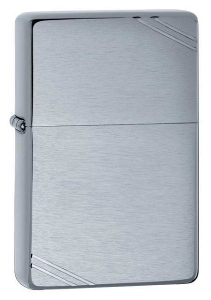 Zippo Lighter - Vintage Brushed w/ Slashes - Lighter USA