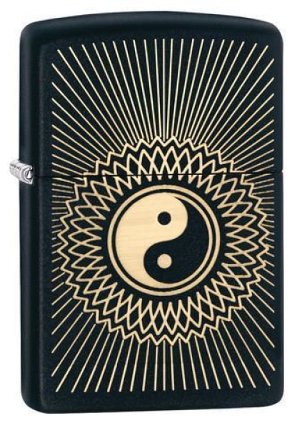 Zippo Lighter - Yin And Yang Black Matte - Lighter USA