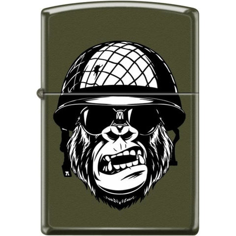 Zippo Lighter - You Want A Piece Of Me? Green Matte - Lighter USA