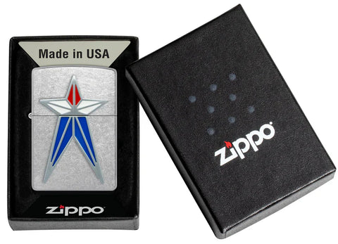 Zippo Lighter - Red, White & Blue Star